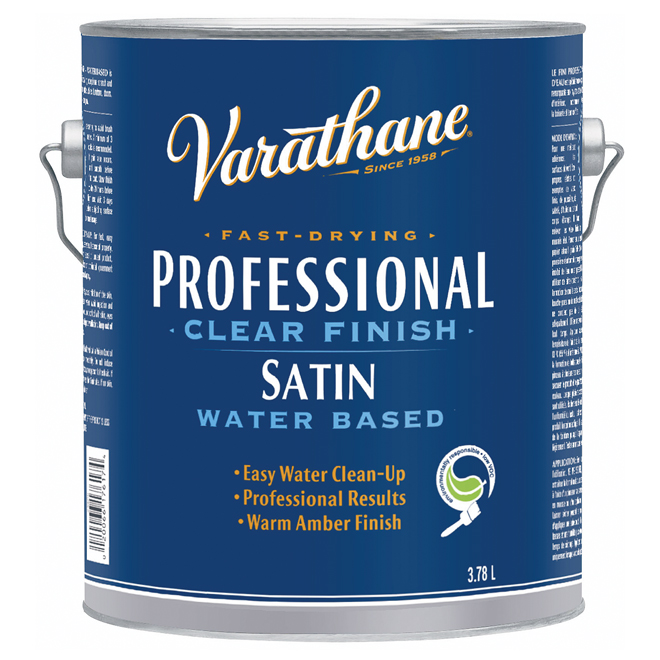 Varathane 3.78-L Satin Water-Based Professional Clear Finish