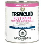 Peinture antirouille Tremclad, 946 ml, bleu royal, fini lustré