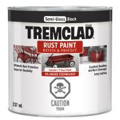 Tremclad - Antirust Paint - 237 mL - Semi-Gloss Finish - Black