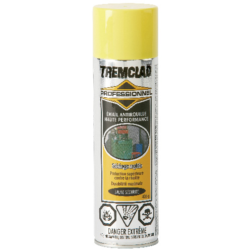 Émail antirouille haute performance Tremclad, 426 g, fini lustré, jaune sécurité