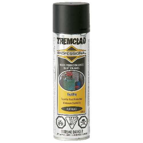 Tremclad High Performance Rust Enamel - 426 g - Flat Finish - Black