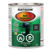 Peinture émaillé spéciale haute température Rust-Oleum, noir satiné, résiste à la corrosion, 946 g