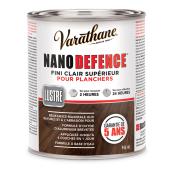 Fini supérieur pour plancher NanoDefence de Varathane, clair lustré, à base d'eau, 946 ml