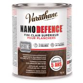 Fini supérieur pour plancher NanoDefence de Varathane, clair satiné, à base d'eau, 946 ml