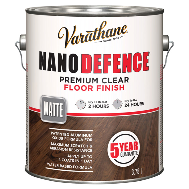 Varathane Nano Defence Premium Floor Finish - Clear Matte - Water-Based - 3.78 L
