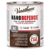 Fini supérieur pour planchers Nano Defence Varathane, clair mat, à base d'eau, 946 ml