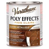 Finis clairs Poly Effects de Varathane, cuivre métallique, semi-lustré, 946 ml