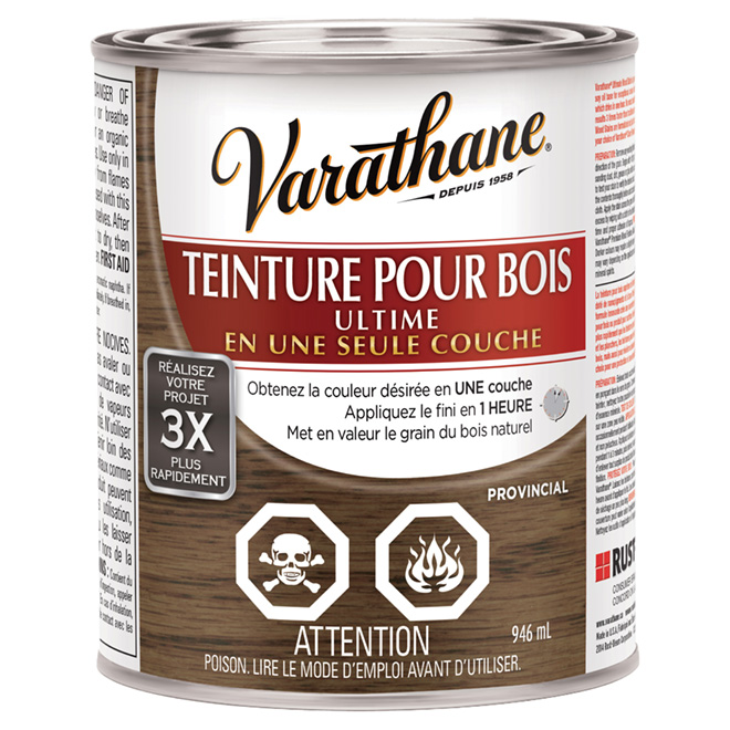 Teinture pour bois ultime Varathane à une seule couche 946 ml provincial