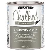 Rust-Oleum Chalked Ultra-Matte Paint - Latex - 887 ml - Country Grey