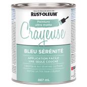 Peinture crayeuse Rust-Oleum, latex, 887 ml, ultra mate, bleu sérénité