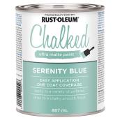Rust-Oleum Chalked Ultra-Matte Paint - Latex - 887 ml - Serenity Blue