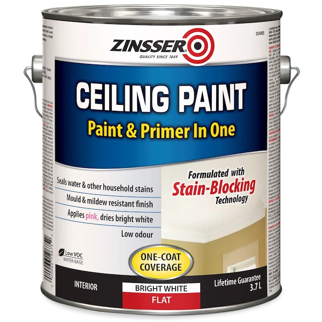 Zinsser Flat White Enamel Paint (3.78 L)