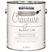 Peinture crayeuse Rust-Oleum, 3,78 l, ultra mate, blanc lin