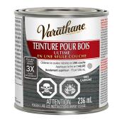 Teinture pour bois en une couche Ultime de Varathane, à base d'huile, séchage rapide, gris charbon, 236 ml