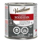 Varathane One Coat Ultimate Wood Stain - Oil-Based - Fast Drying - Carbon Grey - 236 ml