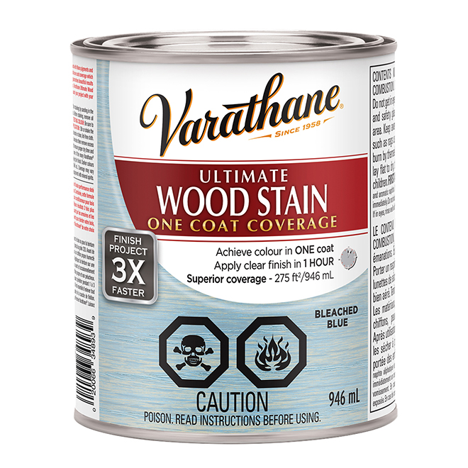 Varathane Ultimate Wood Stain 946 Ml Bleached Blue