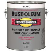 Peinture de lignage pour circulation Rust-Oleum Professionel, blanc, latex, extérieur, 3,78 L