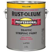 Rust-Oleum Professional Traffic Striping Paint - Yellow - Latex - Pre-Tinted - 3.78 L