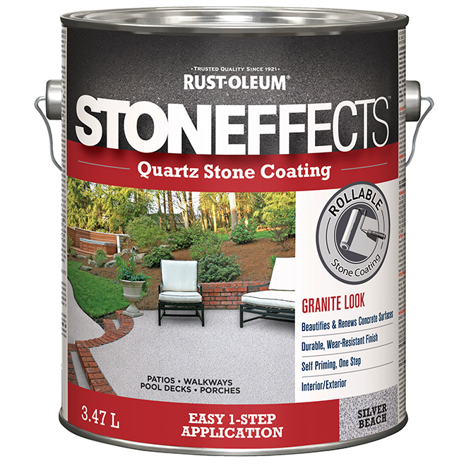 Rust-Oleum Stoneffects Quartz Stone Coating - Water-Based - Silver Beach