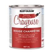 Rust-Oleum Indoor Chalked Paint - Ultra-Matte - Farmhouse Red - 887 ml