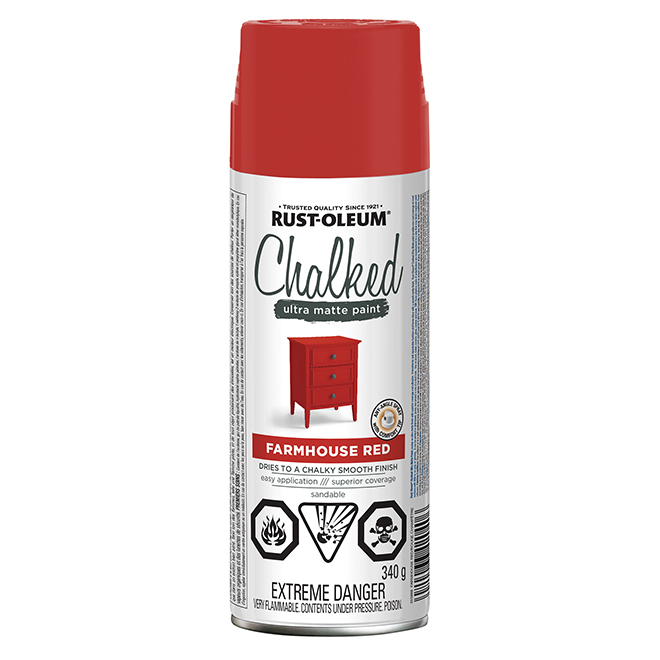 Rust-Oleum Chalked Paint - Farmhouse Red - Ultra-Matte - 340-g