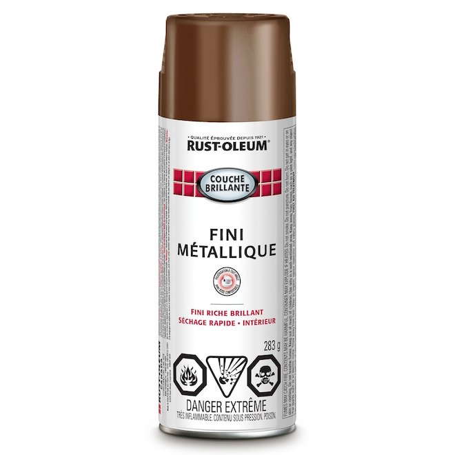 Peinture en aérosol semi-brillante Rust-Oleum, couleur châtaigne métallique (10 oz)