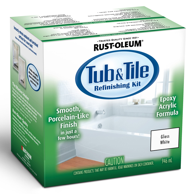 Rust-Oleum Tub and Tile Refinishing Kit - Gloss White - 946-ml