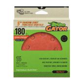 Gator 5-in Sanding Disc - 180-Grit -for Disc Sander - Pack of 15