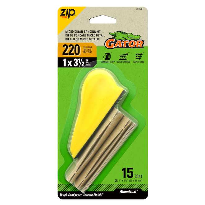 Gator Micro Detail Sanding Kit - 220-Grit - Pack of 15