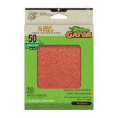 Papier abrasif Gator 1/4 feuille, grain 50, paquet de 20