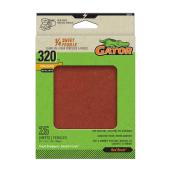 Papier abrasif Gator 1/4 feuille, grain 320, paquet de 25