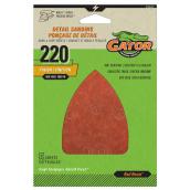 Gator Detail Sanding Sheets 220-Grit for Mouse Sander - Pack of 5