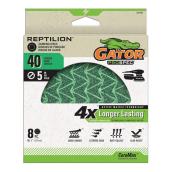 Gator Prospec Reptilion 5-in Sanding Discs - 40-Grit - Pack of 8