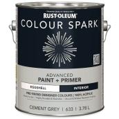 Rust-Oleum Colour Spark 3.78 L Eggshell Finish Acrylic Interior Paint + Primer - Cement Grey