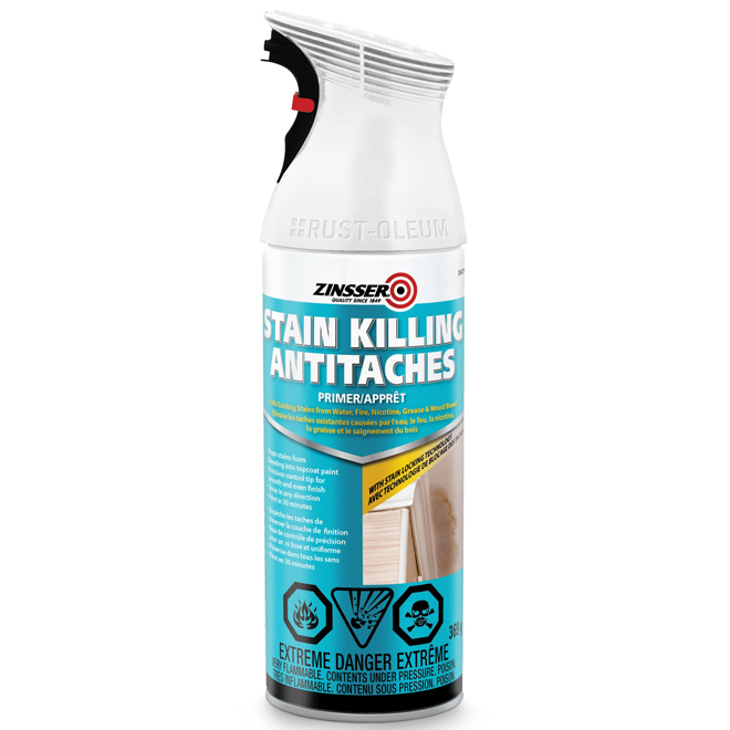 Zinsser Stain Killer 369-gr White Stain-Sealing Latex Primer Spray Paint