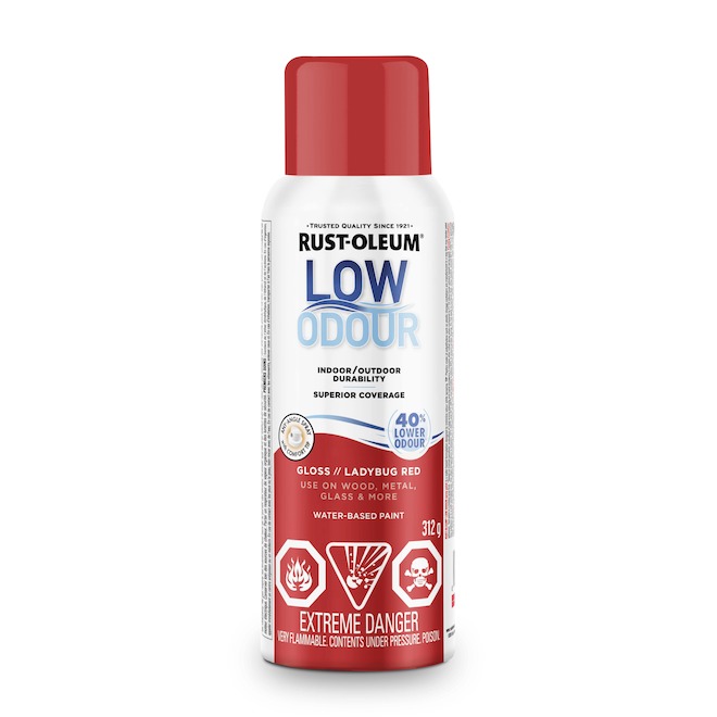 Rust-Oleum 312-g Water-Based Low Odour Gloss Ladybug Red Spray Paint