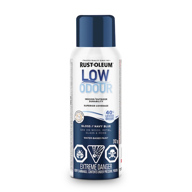 Rust-Oleum 312-g Water-Based Low Odour Gloss Navy Blue Spray Paint