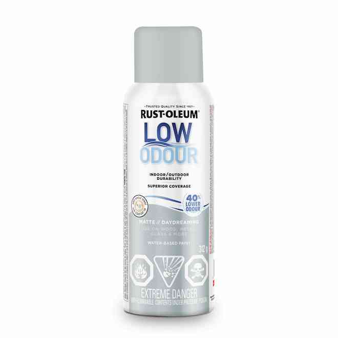 Rust-Oleum 312-g Water-Based Low Odour Matte Light Grey Spray Paint