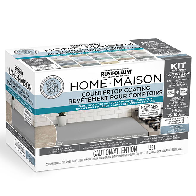 Rust-Oleum Home Countertop Coating Kit Ultra White Tint Base 1.95-L - Satin