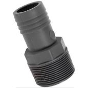 Male Adapter - Polyethylene -  1 1/2-in x 1 1/2-in - Grey