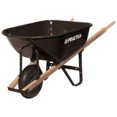 Wheelbarrow with Steel Tray - 6 cu. ft. - Black