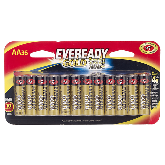 Alkaline AA Batteries - Pack of 36