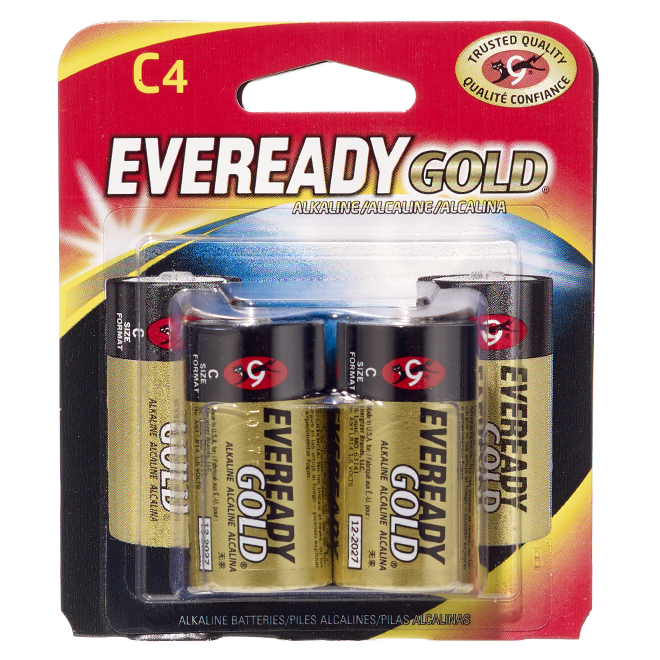 Alkaline C Batteries - Pack of 4