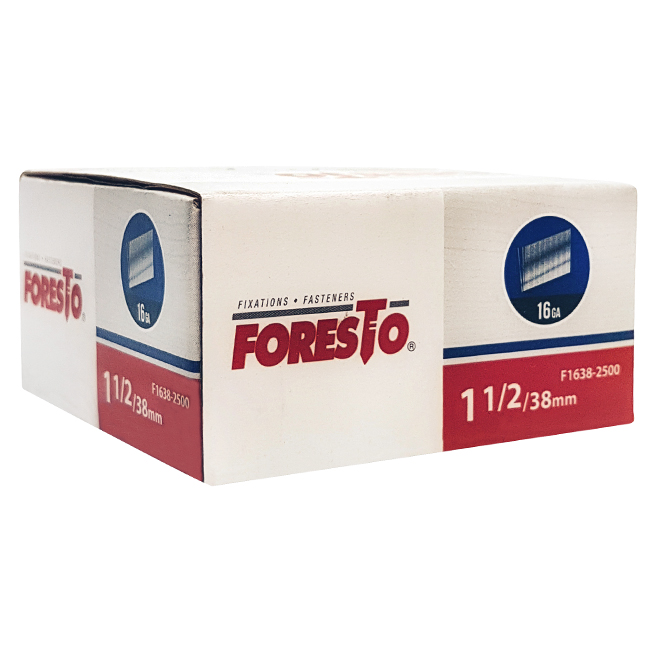 Foresto Galvanized Steel Finishing Nails - Collated - 16 Gauge - 2500 Per Pack - 1 /12-in L