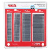 Foresto Varied Set Finishing Nails - Collated - Galvanized Steel - 2000 Per Pack - 18 Gauge