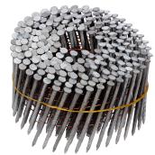 Foresto Round Head Galvanized Steel Angled Framing Nails - Coiled - Spiral Shank - 5000 Per Pack - 2 1/2-in L