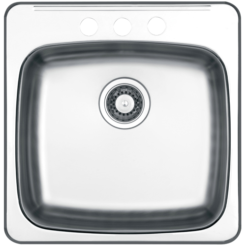 Facto Single Sink Brushed Steel 20 5 X 20 5 X 7