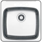 3-Hole Single Sink - 20.5 x 20.5 x 7