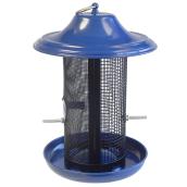Stokes Bird Feeder with Twin Screens - Metal and Plastic - 3.3 lb - Cobalt