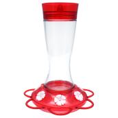 Garnet Hummingbird Feeder with Multiple Feeding Ports - 20.8 oz - Red